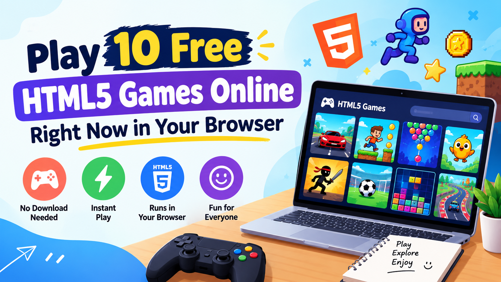 Play 10 Free HTML5 Games Online Right Now in Your Browser
